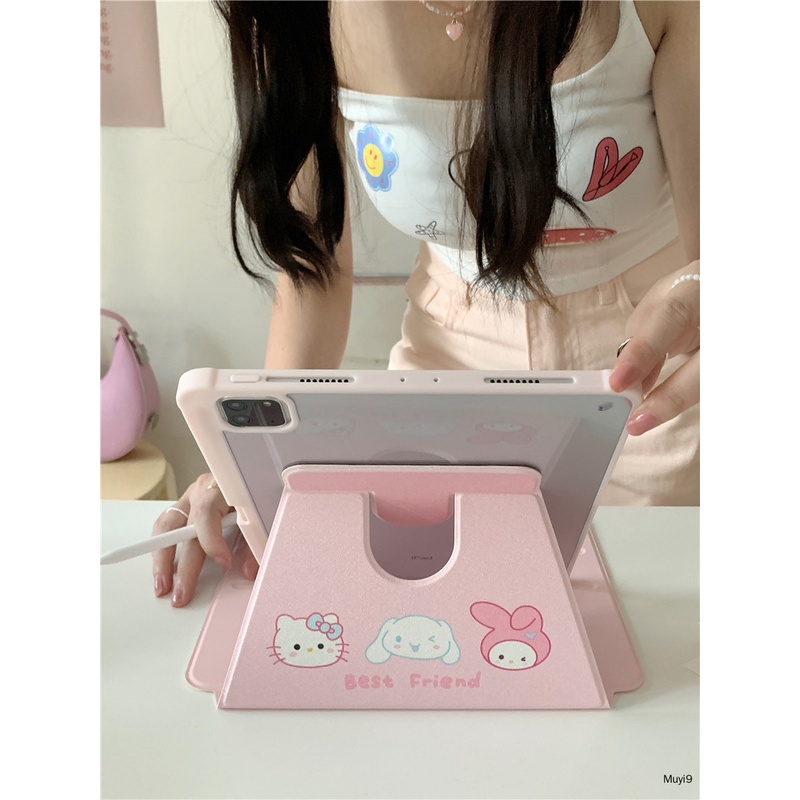 Bao Da Máy Tính Bảng In Hoạt Hình sanrio Chống Rơi Vỡ Cho ipad10.2 10Th mini6 ipad9.7 air10.9 pro11 / ipad12.9 ipad gen9 Ốp