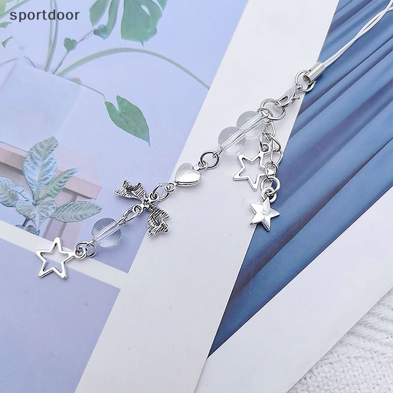 Dây Đeo Điện Thoại / Túi Xách / Chìa Khóa y2k Mặt Hình Trái Tim Nơ Hoạt Hình Dễ Thương Cho Nữ ch