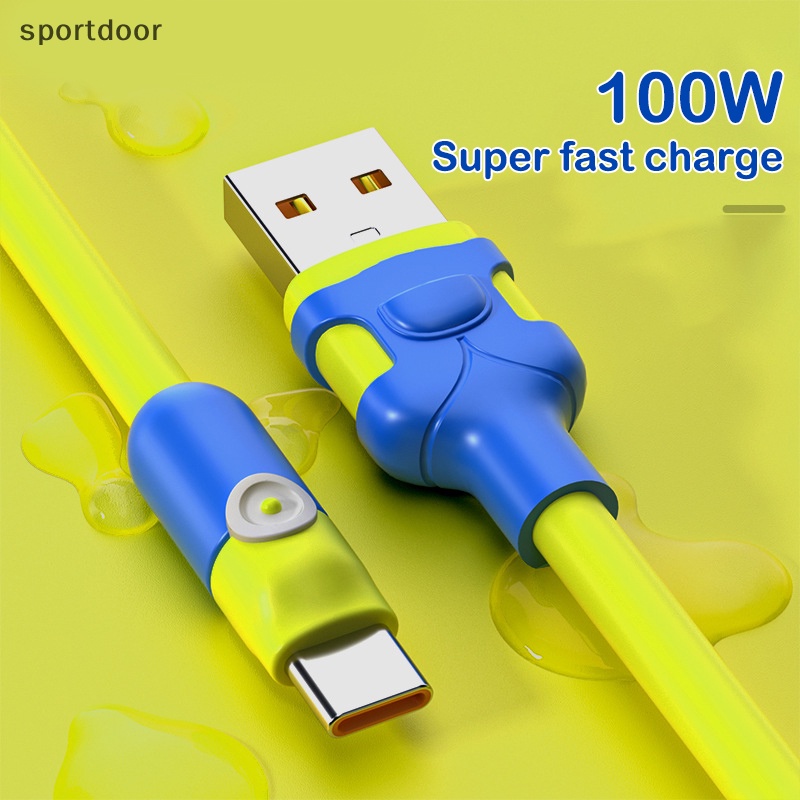 Dây Cáp Sạc usb 100w 6a Đầu Kẹp Thông Minh Cho android huawei