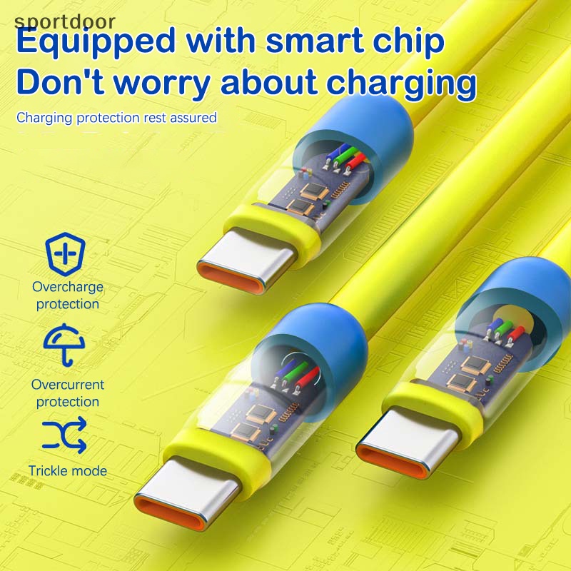 Dây Cáp Sạc usb 100w 6a Đầu Kẹp Thông Minh Cho android huawei