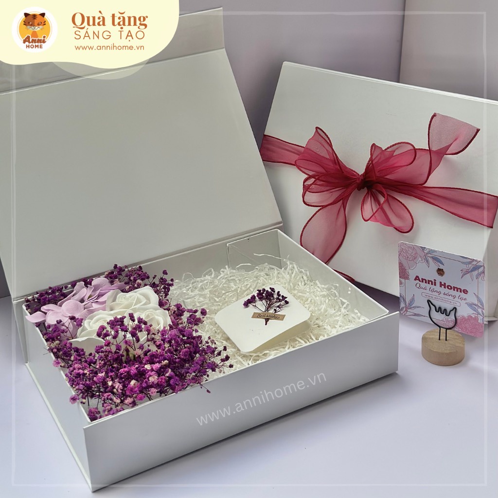 [Ảnh thật] Floral Box – Hộp đựng quà cao cấp, hộp đựng quà mỹ thuật cứng cáp size 29,5*21*7 cm | Quà tặng 8 tháng 3
