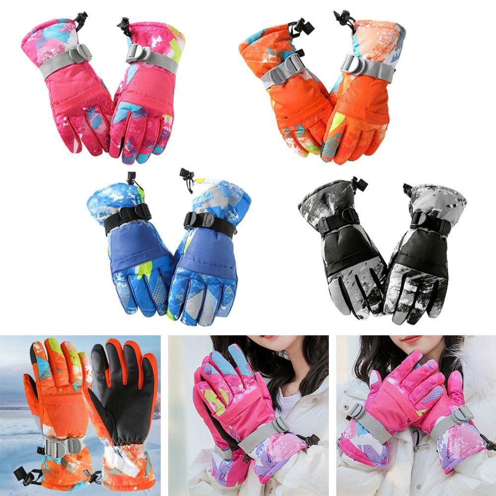 Muvako Găng Tay Đi Xe Đạp / Trượt Tuyết Dày Dặn Chống Gió Không Thấm Nước Giữ Ấm Mùa Đông Cho Bé