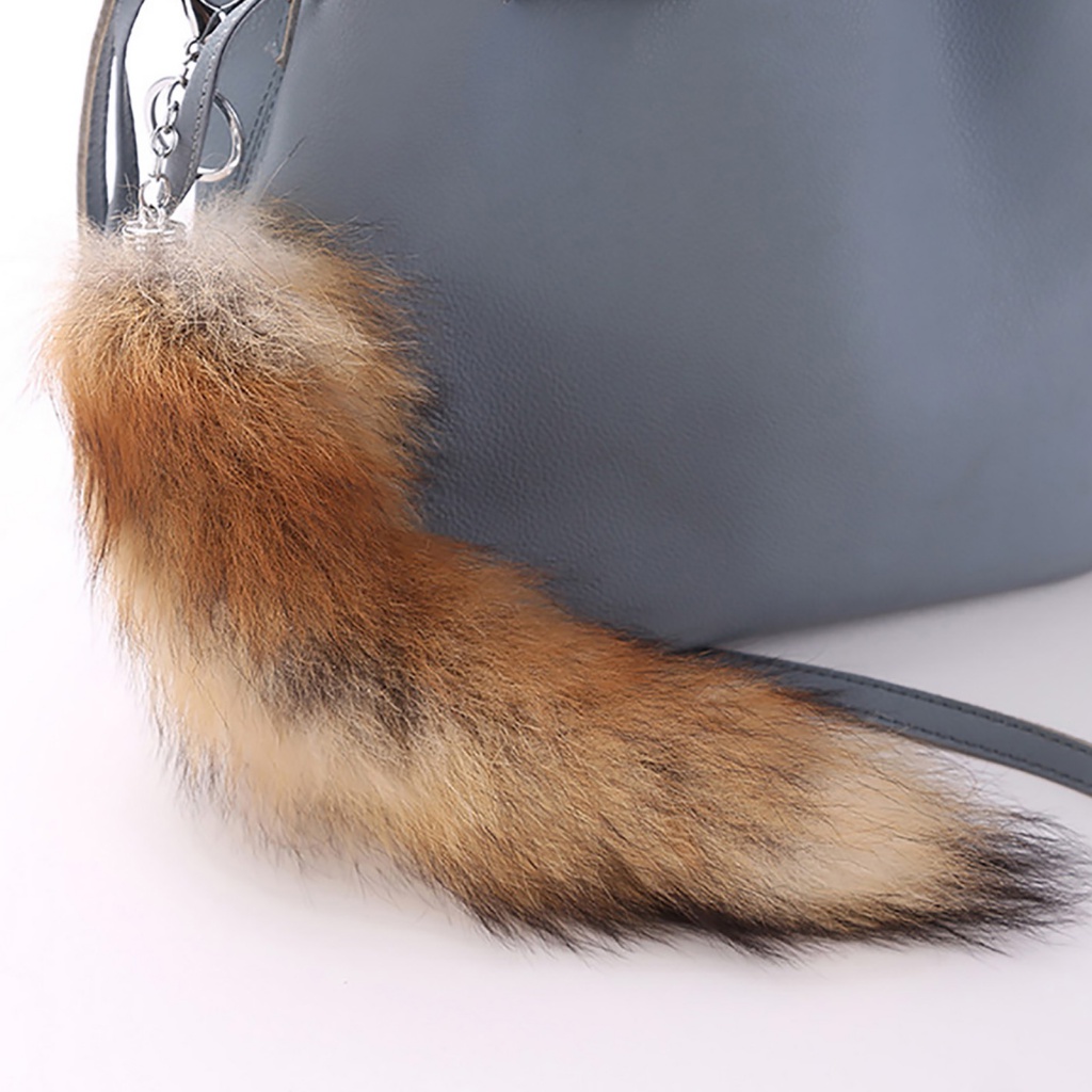 Móc Khóa Đuôi Cáo Giả Bằng Lông Xù buym2 Dành Cho Túi Xách