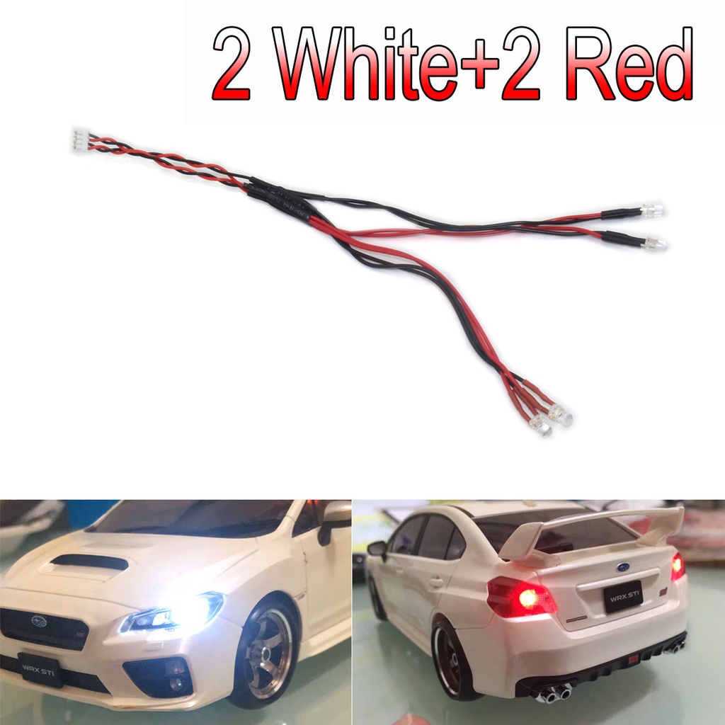 Đèn LED ô tô RC Đèn pha và đèn hậu màu trắng & đỏ cho Kyosho MINI-Z RWD FWD AWD MA020 SPORT 1 / 28 B