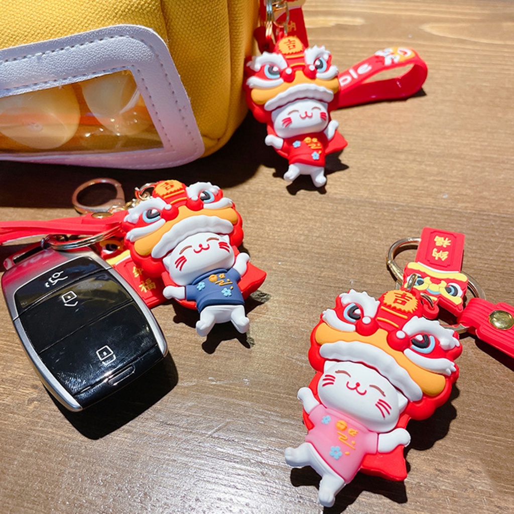 Set 2 Móc Khóa May Mắn Thiết Kế Tinh Xảo Dễ Thương Ví