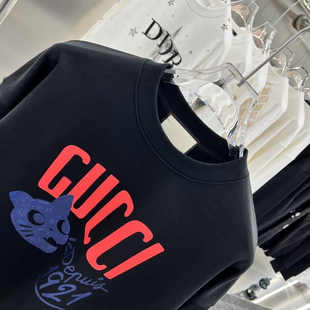 Áo Thun Dài Tay Cổ Tròn In logo Thời Trang Nam Nữ