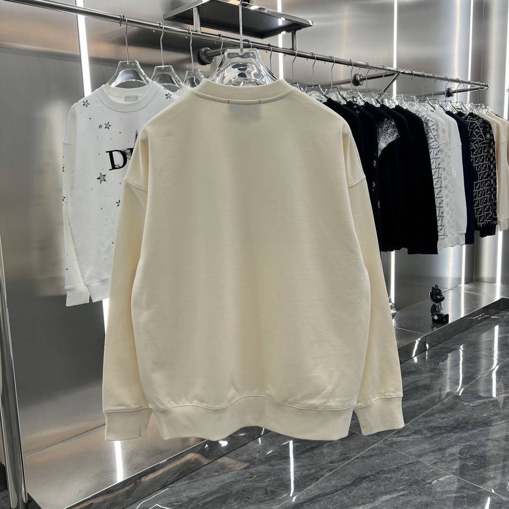 Áo Thun Dài Tay Cổ Tròn In logo Thời Trang Nam Nữ