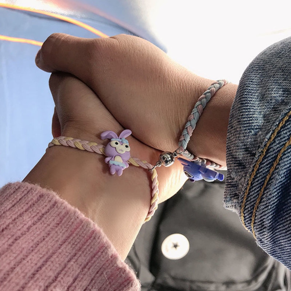 Vòng Tay Nam Châm Kiểu Hoạt Hình stitch Đáng Yêu Cho Cặp Đôi