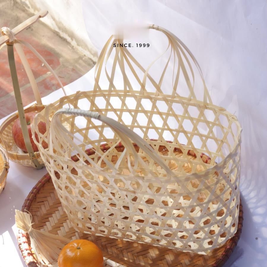 Giỏ tre đựng quà Tết, làn tre quà tặng trung thu, trứng, decor, trang trí