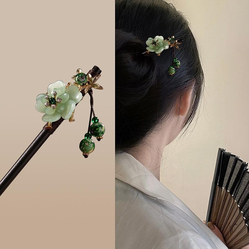 Trâm Cài Tóc Gỗ Thiết Kế Mới Thời Trang Mùa Hè Theo Phong Cách Trung Hoa