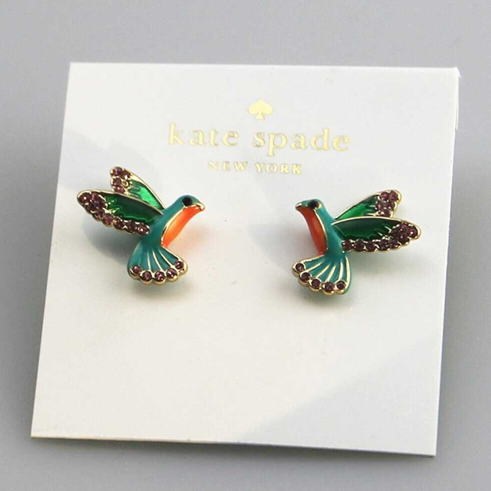 Kate Spade Lovely Fashion Bird Scenic Route Hummingbird Stud Earrings