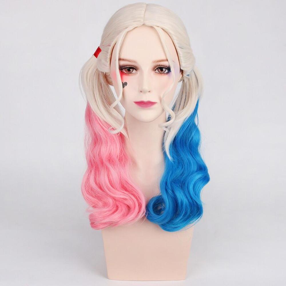 Tóc Giả cosplay harley quinn 1 Màu gradient Chất Lượng Cao