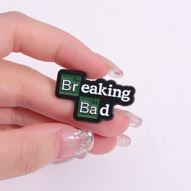 Huy Hiệu Cài Áo Bằng Hợp Kim In Chữ breaking bad heisenberg