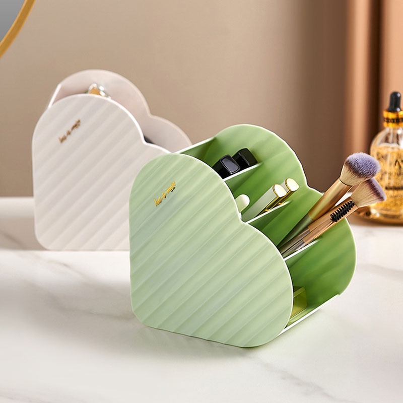 Landeli Hộp Đựng Cọ Trang Điểm / Đồ Trang Điểm / Bút Chì Kẻ Lông Mày / Son Môi Trong Suốt Dùng Trong Văn Phòng Giá Đỡ