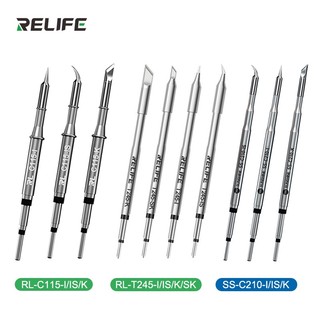 Đầu thợ hàn rellife-c210 c245 c115, lõi sưởi ấm không chì, tương thích với tay cầm trạm hàn jbc