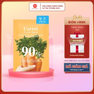 Mặt nạ cà rốt dưỡng da Bring Green Carrot 90% Fresh Mask 20g - mask dưỡng da carrot lành tính