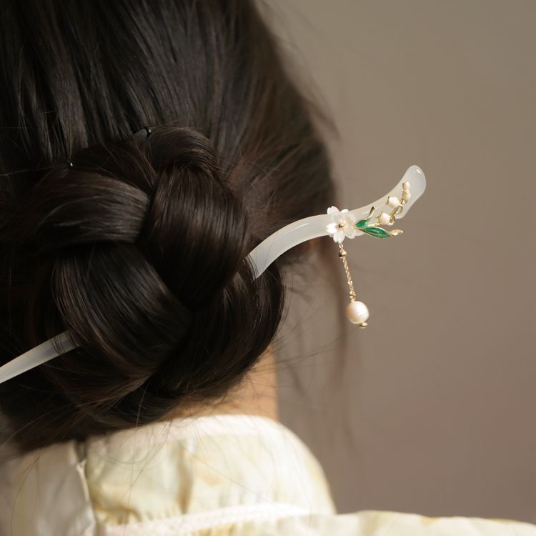 Trâm Cài Tóc Hình Hoa Màu Xanh Lá Phong Cách Cổ Điển Thời Trang Mùa Hè Cho Nữ