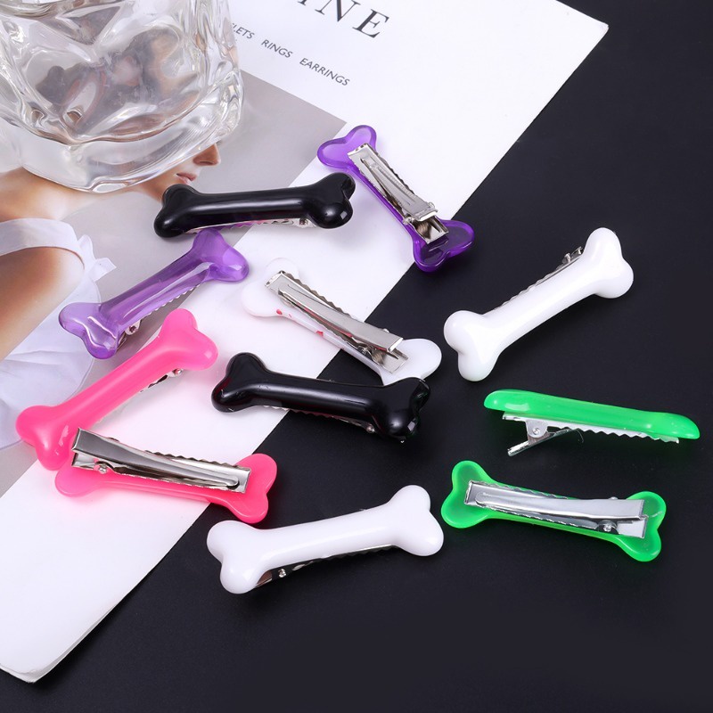 Kẹp Tóc Hình Xương Cún / Cún Cưng y2k Bằng acrylic Thời Trang Ngọt Ngào Cho Nữ