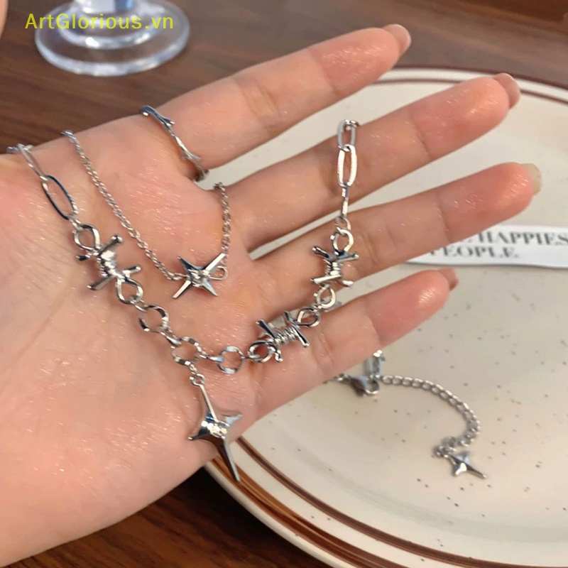 Vòng cổ Hai Lớp Mặt Chữ Thập Đính Đá zircon Thời Trang Cho Nữ vn