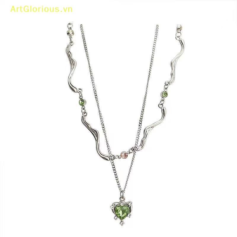 Vòng cổ Hai Lớp Mặt Chữ Thập Đính Đá zircon Thời Trang Cho Nữ vn