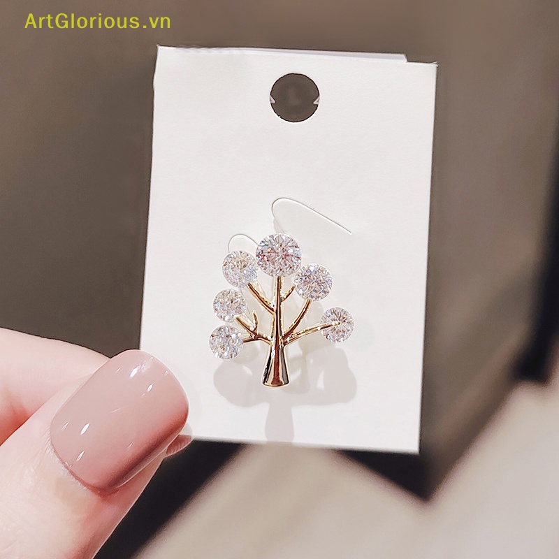 Ghim Cài Áo Hình Trái Tim Đính Pha Lê Thời Trang Cho Nữ vn