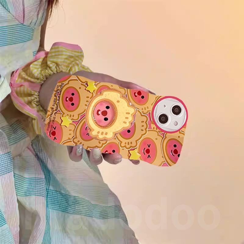 Cartoon loopy ốp lưng Casing Redmi 9T Note 7 6 5 Pro Plus 4 4X S2 Mi 13T ins wave Edge Loopy Taiyaki beaver Fine Hole Airbag Anti-fall Clear Lens Soft Phone Case + Stand BW 92