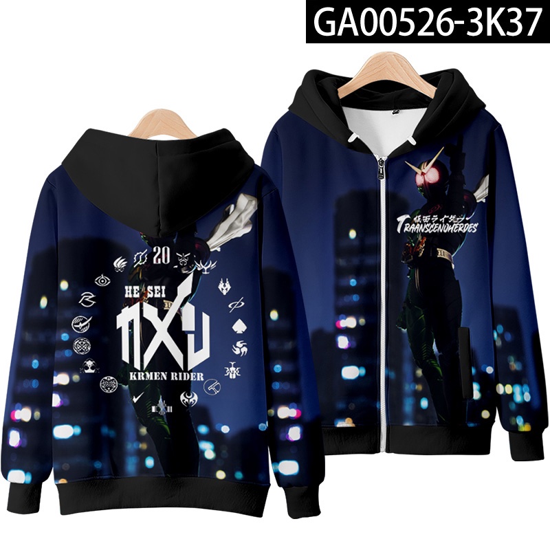 Kamen rider zero one zi-o Áo Hoodie Tay Dài In Họa Tiết Hoạt Hình 3d Thời Trang Mùa Thu Nhật Bản Cho Nam Và Nữ