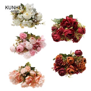 Kunhev bó hoa cẩm tú cầu giả trang trí