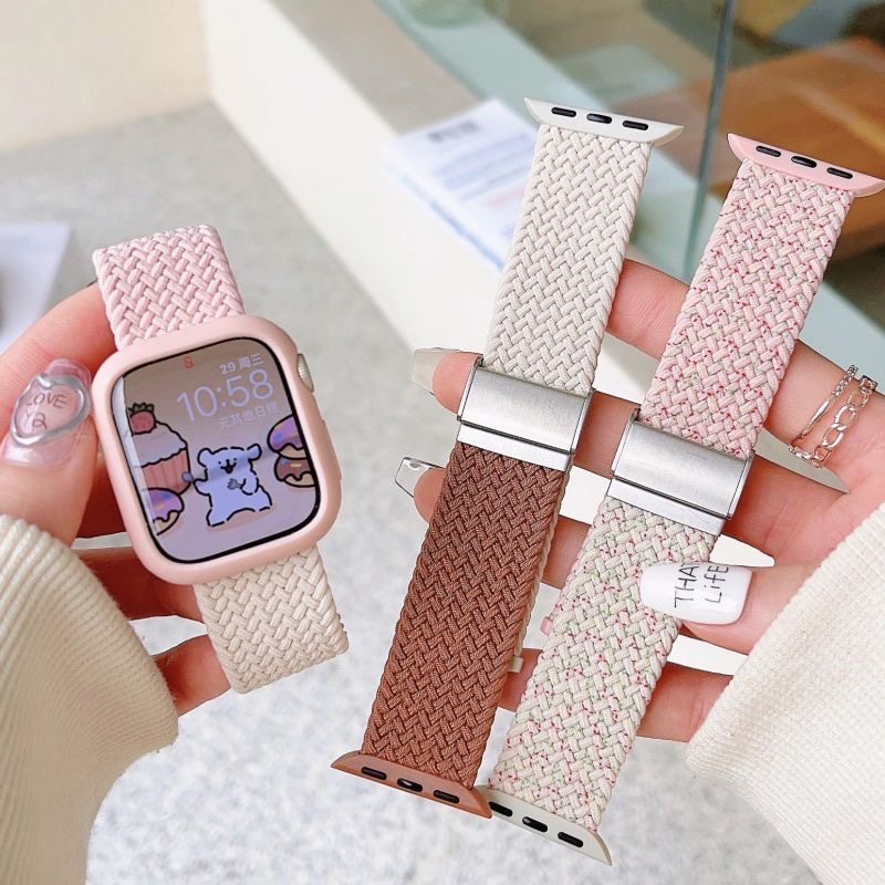 Dây Đeo Đồng Hồ Bằng nylon Điều Chỉnh Được Hai Màu Cho apple watch ultra se series 8 / 7 / 6 / 5 / 4 / 3 / 2 / 1 / 49mm 45mm 41mm 44mm 40mm 42mm 38mm