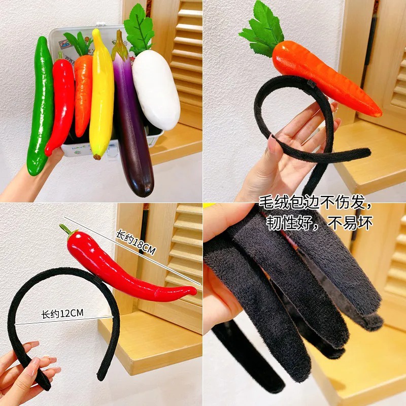 Thẻ Cài Tóc Rửa Mặt / Cài Tóc Hình Rau Củ Quả Vui Nhộn Sáng Tạo Mẫu 2023 Dành Cho Bạn Nữ