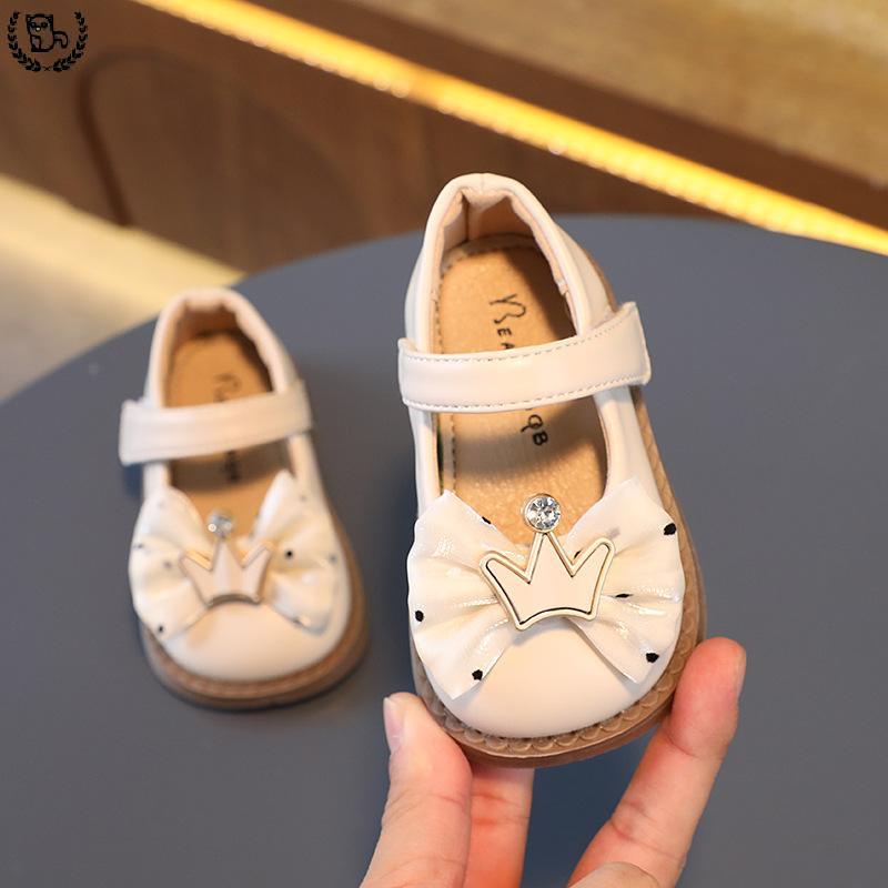 Giày Búp Bê Đế Mềm Chống Trượt Đính Nơ Xinh Xắn Cho Bé Gái