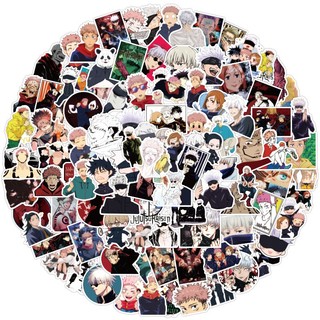 Set 100 / 50 Sticker Dán Trang Trí Vali / laptop / Điện Thoại / notebook Chống Thấm Nước Hình jujutsu kaisen Mùa 2 graffiti