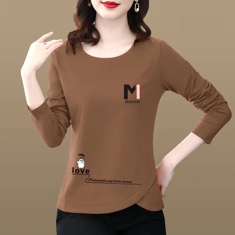 Áo Thun Dài Tay Vạt Lệch Thời Trang Dành Cho Nữ