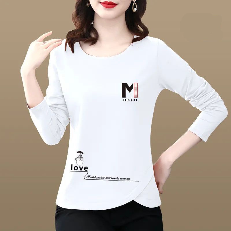 Áo Thun Dài Tay Vạt Lệch Thời Trang Dành Cho Nữ