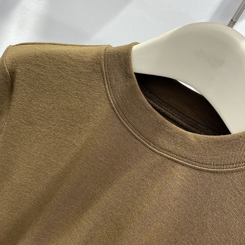 Bh Áo Thun cotton Sáp Mềm Cổ Cao Màu Trơn Tùy Chỉnh Phong Cách Châu Âu Cho Nữ
