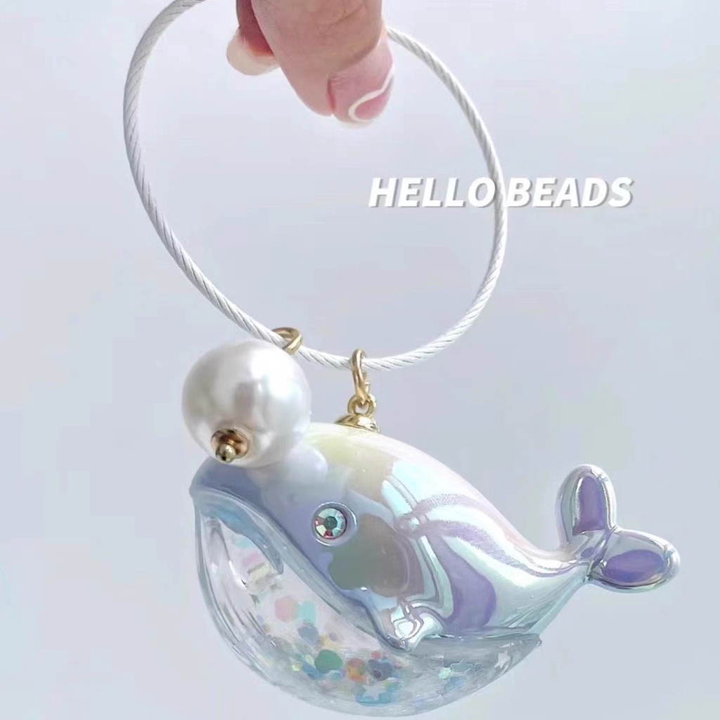 Móc Khóa Túi Sách Hình Cá Voi Đáng Yêu