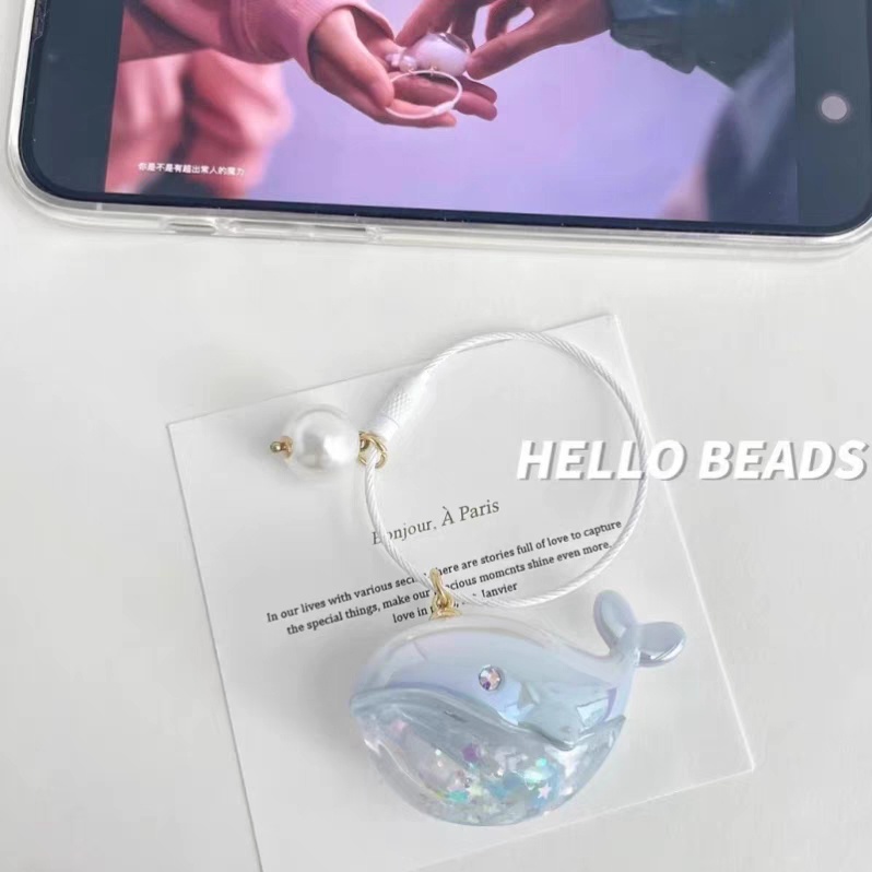 Móc Khóa Túi Sách Hình Cá Voi Đáng Yêu