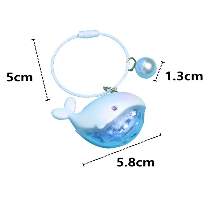 Móc Khóa Túi Sách Hình Cá Voi Đáng Yêu