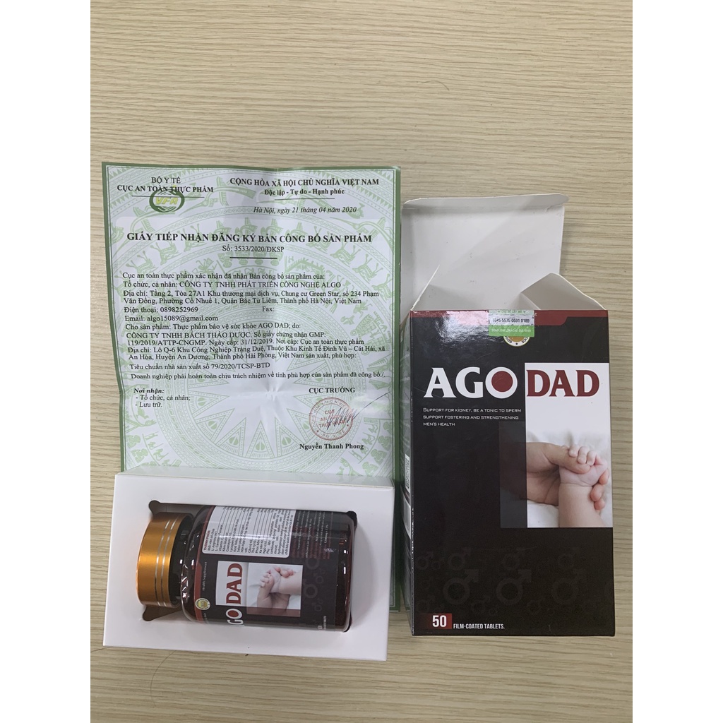 Ago Dad - Hỗ trợ bổ thận, tăng chất lượng tinh trùng, tăng cường sinh lý nam (50 viên) ..