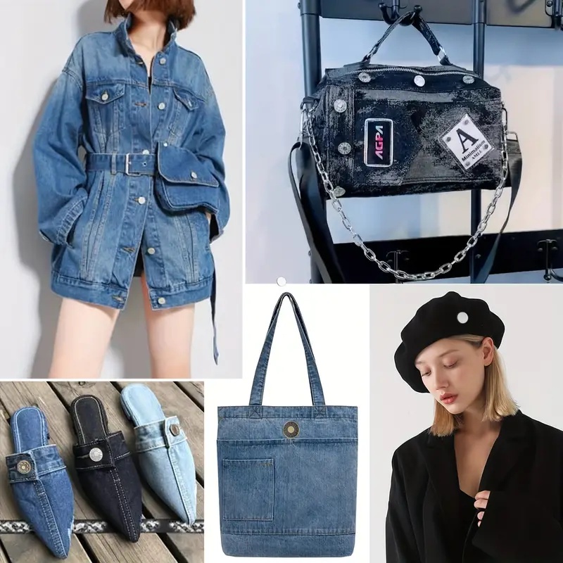 Set 10 Nút Quần Jean / Áo Khoác / Trang Trí Nút Tháo Rời Được Thời Trang