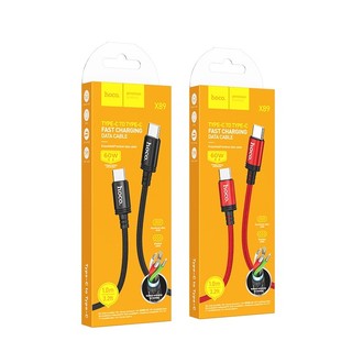 Dây sạc nhanh hoco x89 60w type c ra type c dài 1m