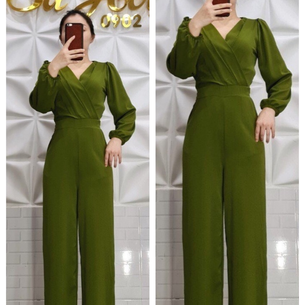 Jum J183 cổ đắp chéo tay dài có 4 màu XANH BƠ, XANH CỔ VỊT, CAM SỮA, ĐỎ ĐÔ.