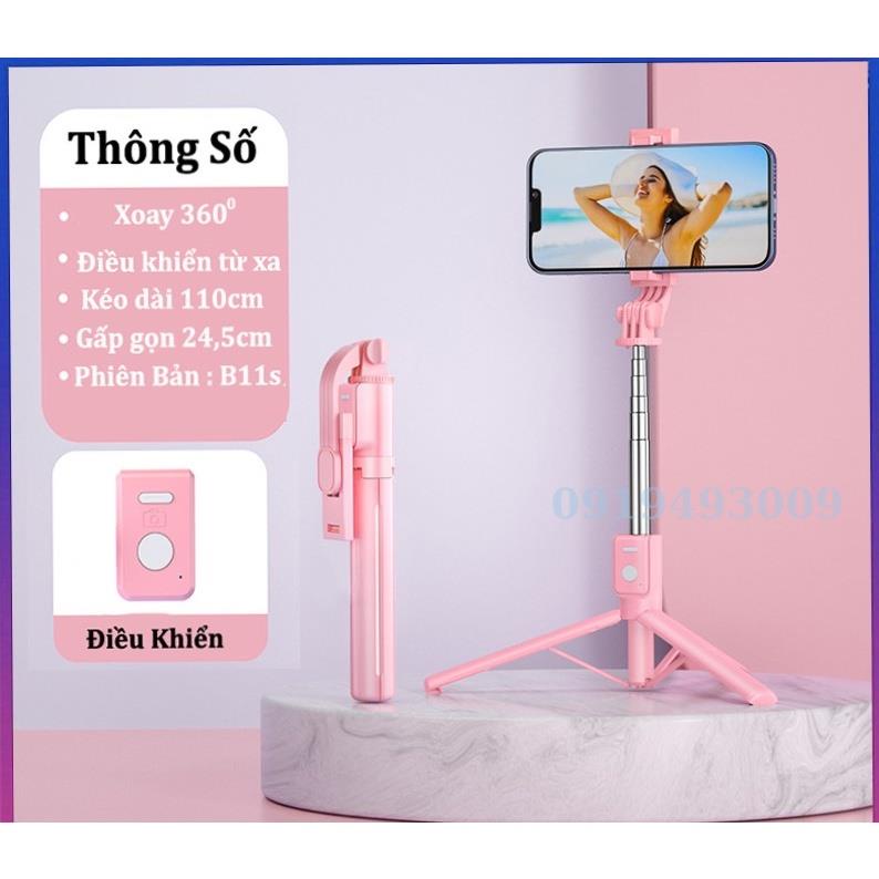 GẬY CHỤP ẢNH 2 ĐÈN LED TRỢ SÁNG 3 CHÂN ĐỨNG, Gậy selfie chụp hình, tự sướng,bluetooth điều khiển từ xa PUCEN