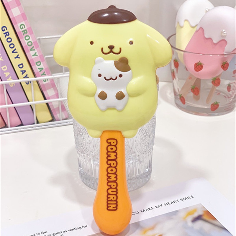 Lược đệm khí mô hình Sanrio Lược massage túi khí hình chó quế dễ thương Lược massage tay cầm chống tĩnh điện di động