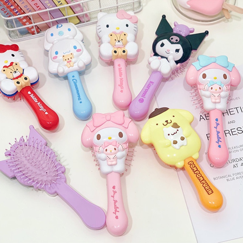 Lược đệm khí mô hình Sanrio Lược massage túi khí hình chó quế dễ thương Lược massage tay cầm chống tĩnh điện di động