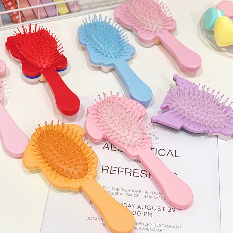 Lược đệm khí mô hình Sanrio Lược massage túi khí hình chó quế dễ thương Lược massage tay cầm chống tĩnh điện di động