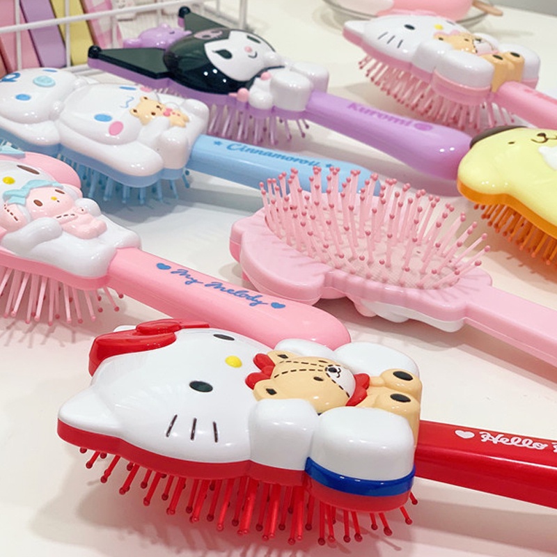 Lược đệm khí mô hình Sanrio Lược massage túi khí hình chó quế dễ thương Lược massage tay cầm chống tĩnh điện di động