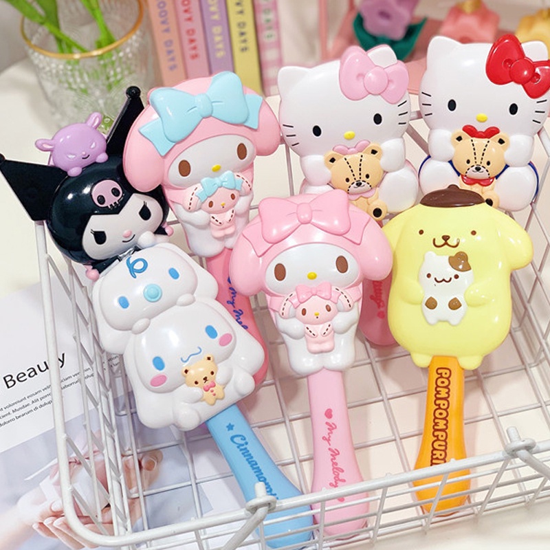 Lược đệm khí mô hình Sanrio Lược massage túi khí hình chó quế dễ thương Lược massage tay cầm chống tĩnh điện di động
