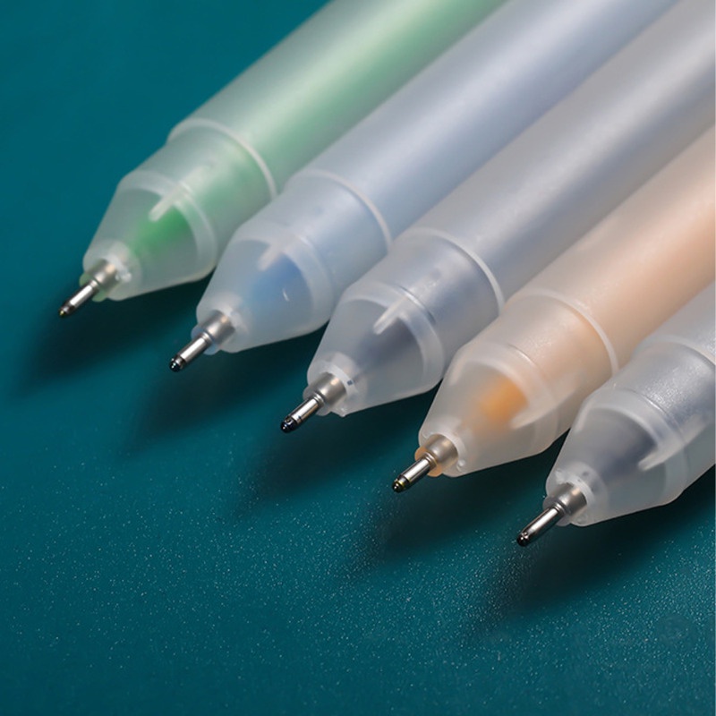 Bút Đánh Dấu Ngòi 0.5mm / 12 Màu Nhám Trong Suốt Nhanh Khô Tiện Dụng Cho Học Sinh / Văn Phòng