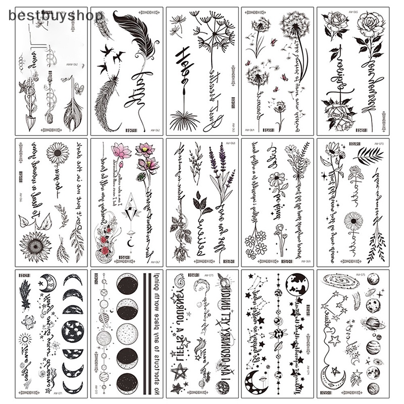 Hình Xăm Dán Tạm Thời Họa Tiết Hoa Và Động Vật Độc Đáo Mới
